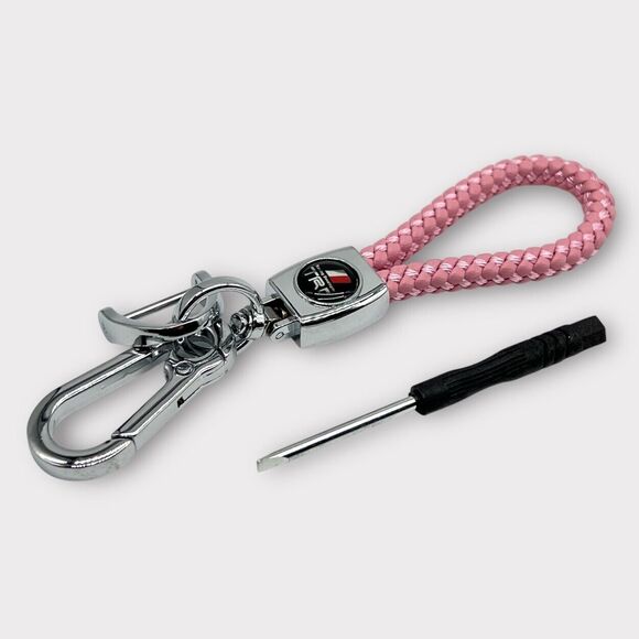 TRD Pink Rope Key Chain Clip Holder for Toyota Racing Development Tundra Tacoma - Picture 1 of 9